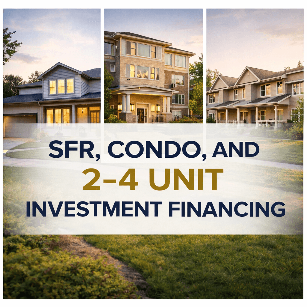 SFR, Condo, and 2–4 Unit Investment Financing
